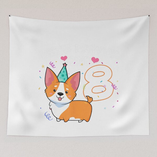 Item preview, 8th Birthday Corgi Dog Lover Pet 8 Years Old BDay Family retro designed and sold by RuthMenze.