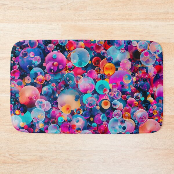 Item preview, Colorful Bubble Explosion – Vibrant Abstract Spheres Pattern designed and sold by IMuDesigner.