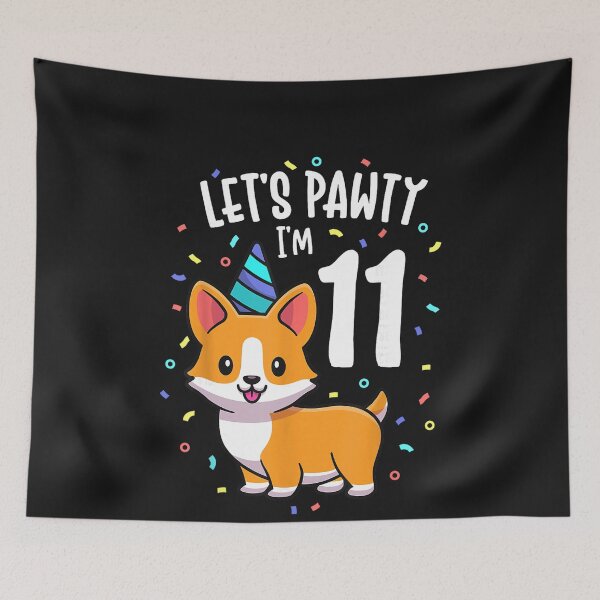 Item preview, 11 Years Old Corgi Dog Lover 11th Birthday Party Outfit Kid vintage designed and sold by AntoniusBachman.