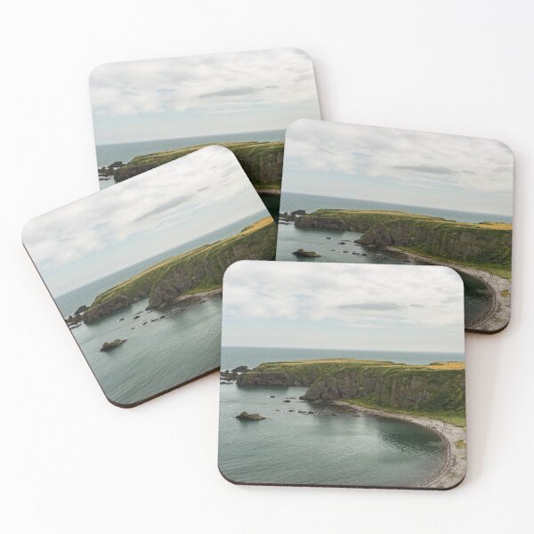 Item preview, North Sea Greens - Emerald Water and Verdant Cliffs in Scotland UK designed and sold by Georgia Mizuleva.