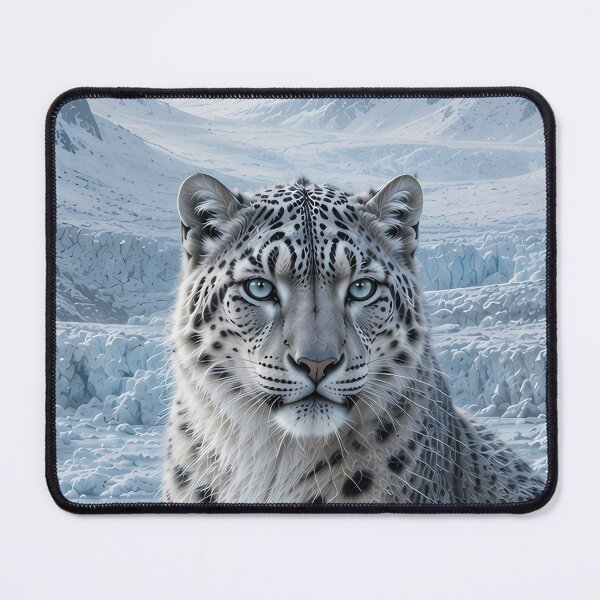 Item preview, Snow Leopard in Icy Mountain Landscape – Majestic Wildlife Art designed and sold by ManJiangHong.