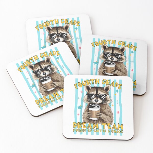 Item preview, Fourth 4th Grade Dream Team Raccoon Teacher Back to School T-Shirt designed and sold by RoReshop.