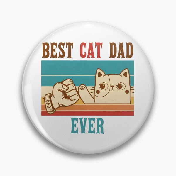 Item preview, Best Cat Dad Ever Retro Vintage Cat Fist Bump Gift designed and sold by SoyLamderma.