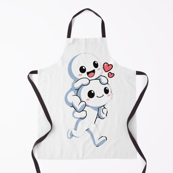Item preview, Cute Ghost Buddy Piggyback Ride with Hearts designed and sold by Jaideep Walia.