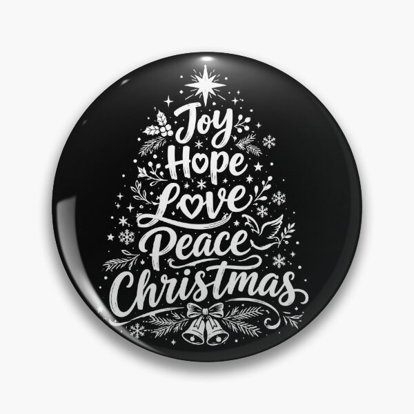 Item preview, Joy Hope Love Peace Christmas Tree Typography Design designed and sold by mraihan.