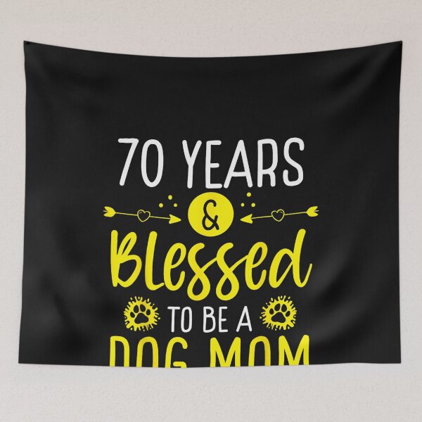 Item preview, 70 Year Old Dog Mother Blessed Pet Owner 70 Birthday retro designed and sold by CarlaKaise.