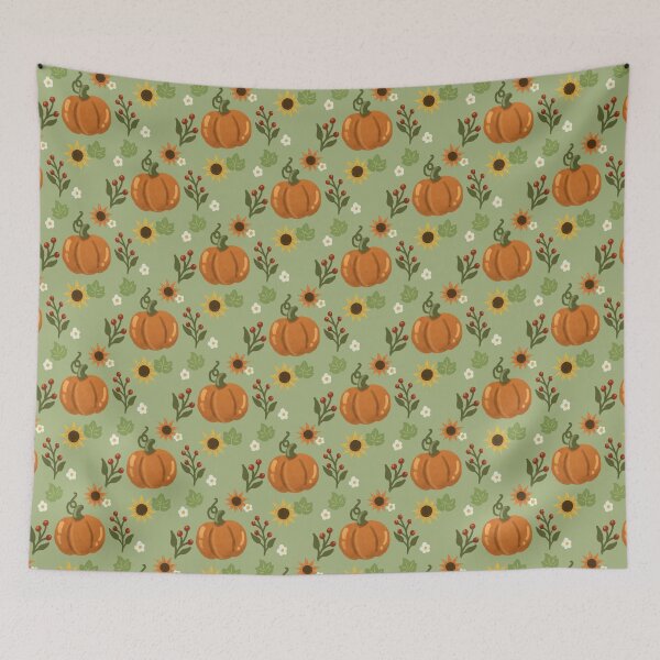 Item preview, Playful Pumpkin Harvest - Cozy Autumn Pumpkin Floral Pattern designed and sold by VenusandMoon.