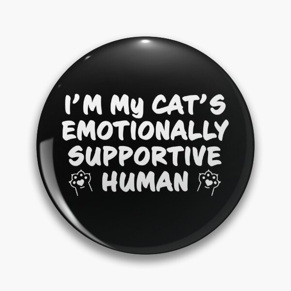 Item preview, Cat's Emotionally Supportive Human Quote Paw Print designed and sold by SoyLamderma.