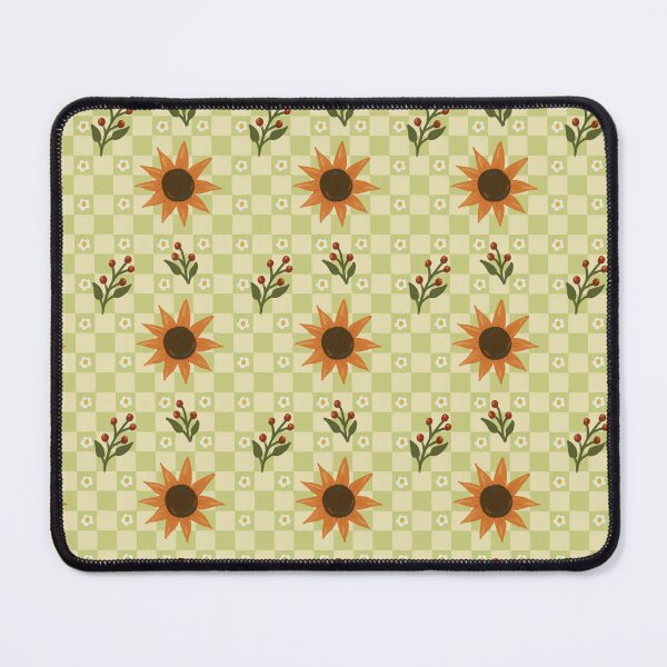Item preview, Sunflower Harvest Check - Gold Floral Gingham Pattern designed and sold by VenusandMoon.