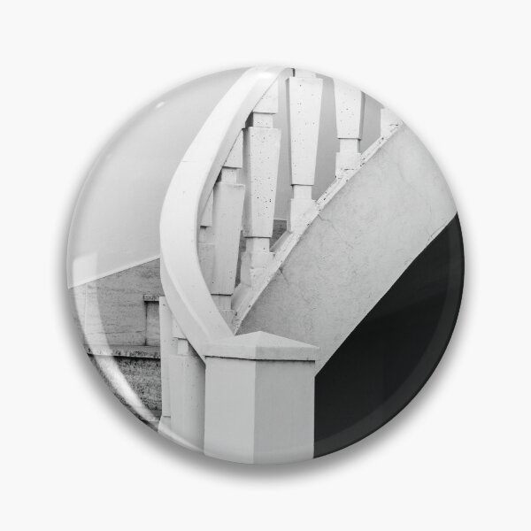 Item preview, Curved Staircase With White Balustrade and Textured Stone Steps in Minimal Architecture designed and sold by Nmallia.