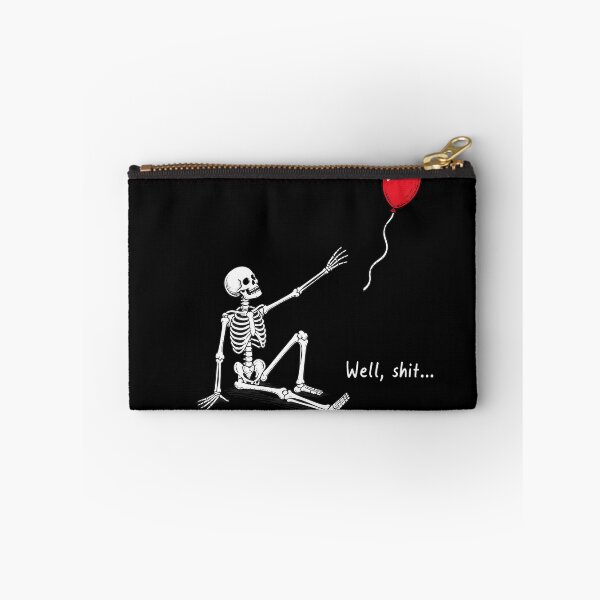 Item preview, Skeleton Balloon Well Shit Funny Dark Humor designed and sold by leocreatives.