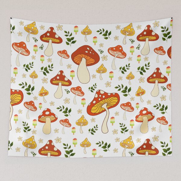 Item preview, Vintage Toadstool Botanical Pattern designed and sold by ArtivoNest.