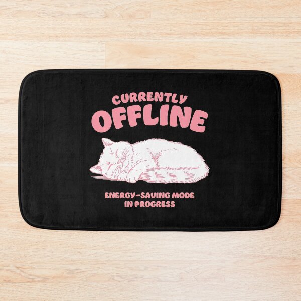 Item preview, Currently Offline Sleeping Cat Energy Saving Mode Funny designed and sold by SoyLamderma.
