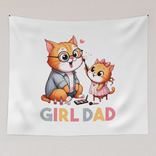 Item preview, Girl Dad Cute Cat Mom Daughter Makeup designed and sold by SoyLamderma.
