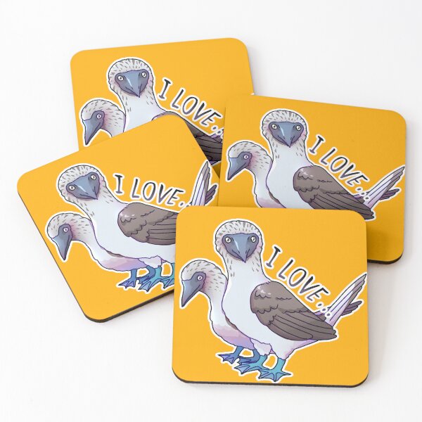 Item preview, “I Love…” — Blue Boobies (the birds) | Biology Pun Sticker designed and sold by Song-of-Anemoia.
