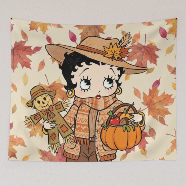 Item preview, Cozy Fall Betty Boop designed and sold by LyssasMindArt.