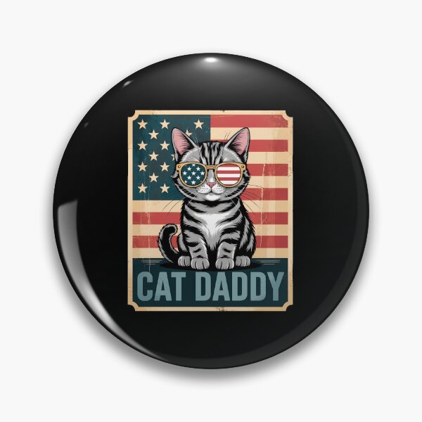 Item preview, Cat Daddy American Flag Retro Pet Lover designed and sold by SoyLamderma.