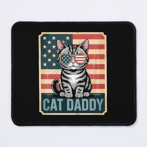 Item preview, Cat Daddy American Flag Retro Pet Lover designed and sold by SoyLamderma.