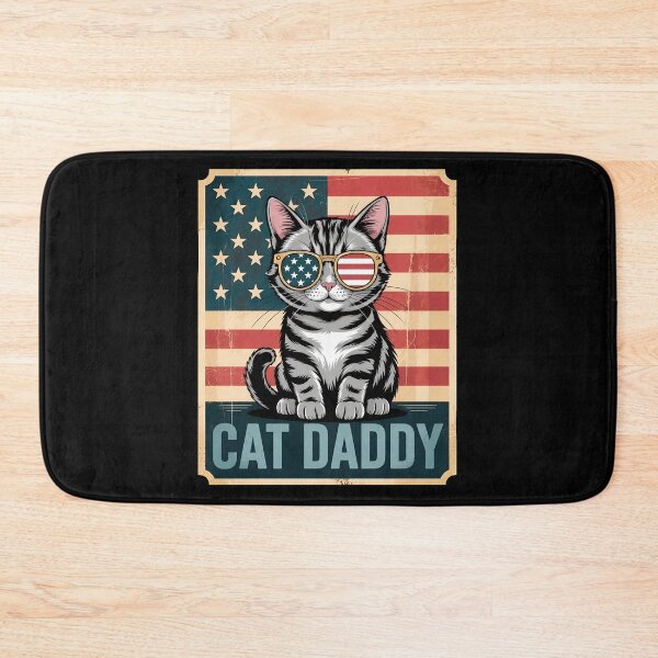 Item preview, Cat Daddy American Flag Retro Pet Lover designed and sold by SoyLamderma.