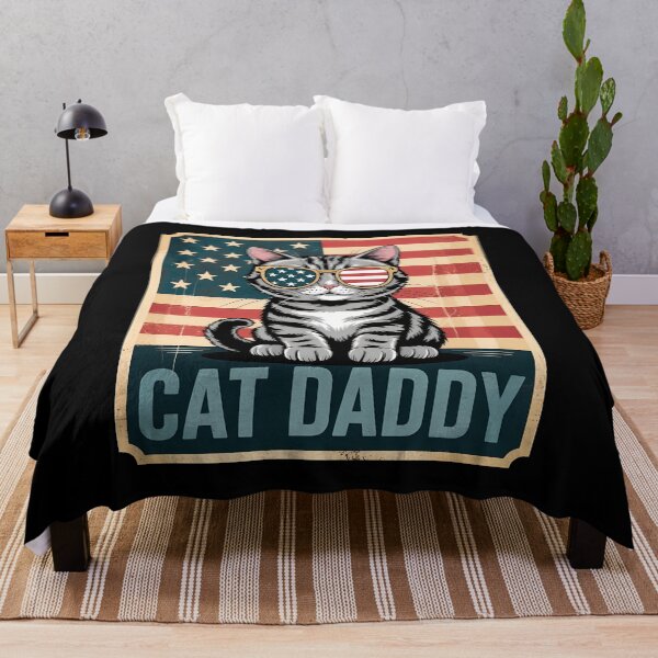 Item preview, Cat Daddy American Flag Retro Pet Lover designed and sold by SoyLamderma.