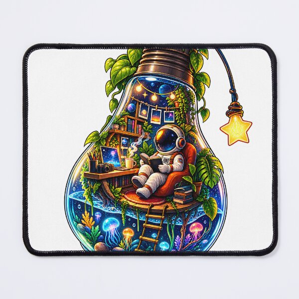 Item preview, Cute Cosmic Space Explorer Sticker – Retro Astronaut Adventure Illustration designed and sold by GenZStickerHub1.