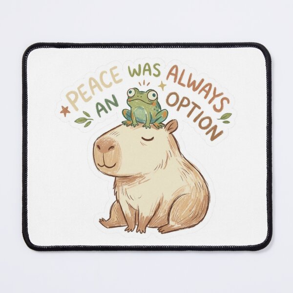 Item preview, Unbothered Capybara & Frog Meme Die-Cut Sticker, Ugly Cute Wholesome Decal designed and sold by KreatoLab.