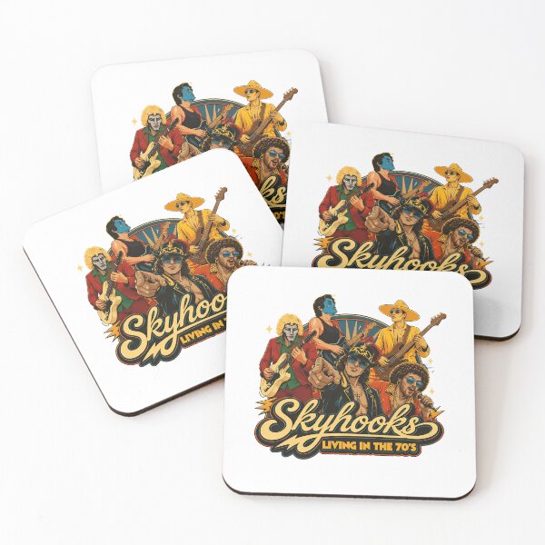 Item preview, Skyhooks Living In The 70s Classic Glam Rock Band Art designed and sold by TeronMurrayArt.