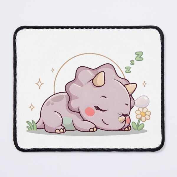 Item preview, Cute Kawaii Sleeping Triceratops Dinosaur Sticker designed and sold by ChibiPCStudio.