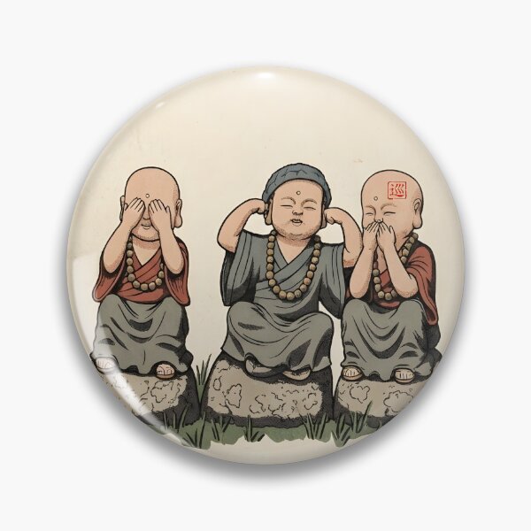 Item preview, Three Wise Monks – Japan Woodblock Print designed and sold by JAPANCE STUDIO.