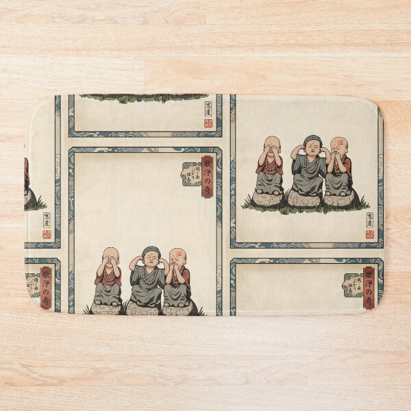 Item preview, Three Wise Monks – Japan Woodblock Print designed and sold by JAPANCE STUDIO.