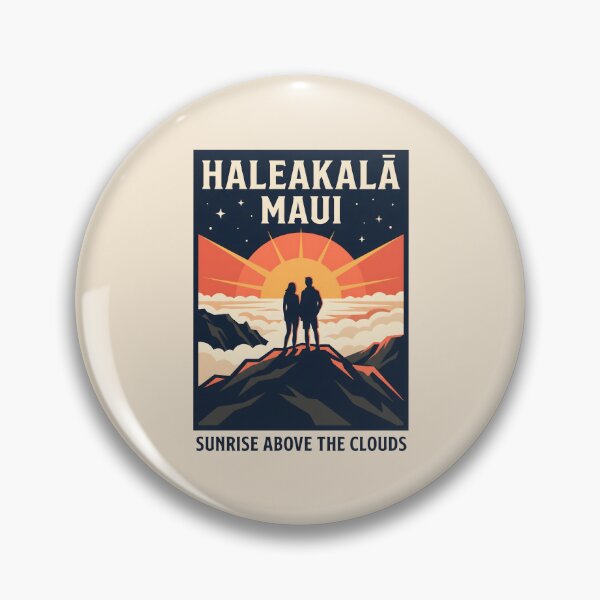 Item preview, Haleakala Sunrise - Hawaii Travel Vintage Travel Badge designed and sold by SplashTastic.