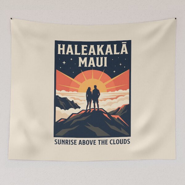 Item preview, Haleakala Sunrise - Hawaii Travel Vintage Travel Badge designed and sold by SplashTastic.