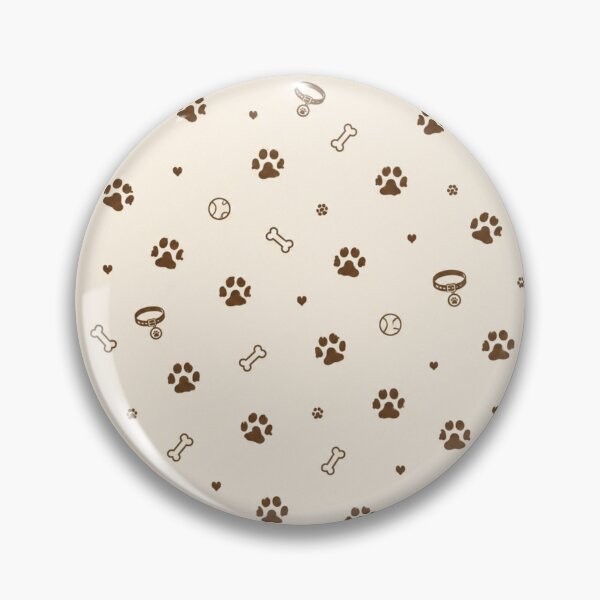 Item preview, Dog Paws, Collars & Bones – Neutral Beige Puppy Pattern designed and sold by HO•Designs.