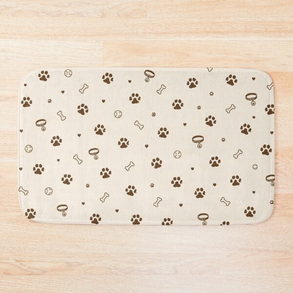 Item preview, Dog Paws, Collars & Bones – Neutral Beige Puppy Pattern designed and sold by HO•Designs.