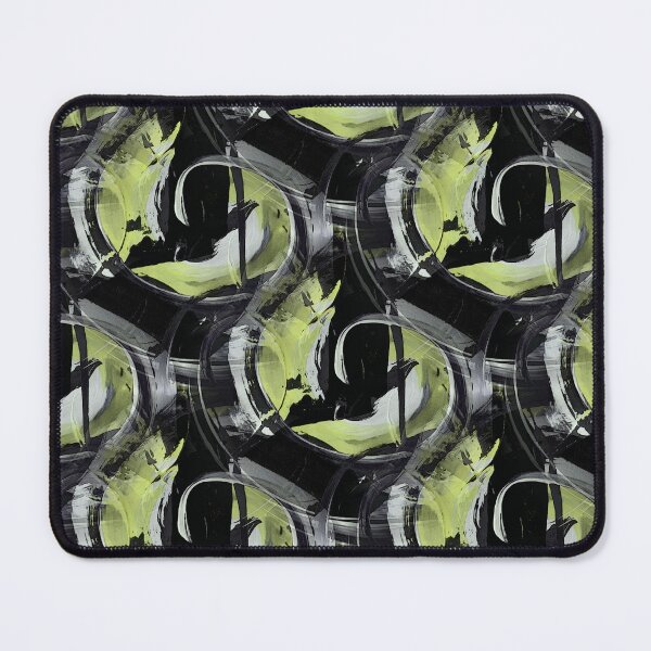 Item preview, Retro Circle Swirl in Black and Lime Green designed and sold by Artistestella.
