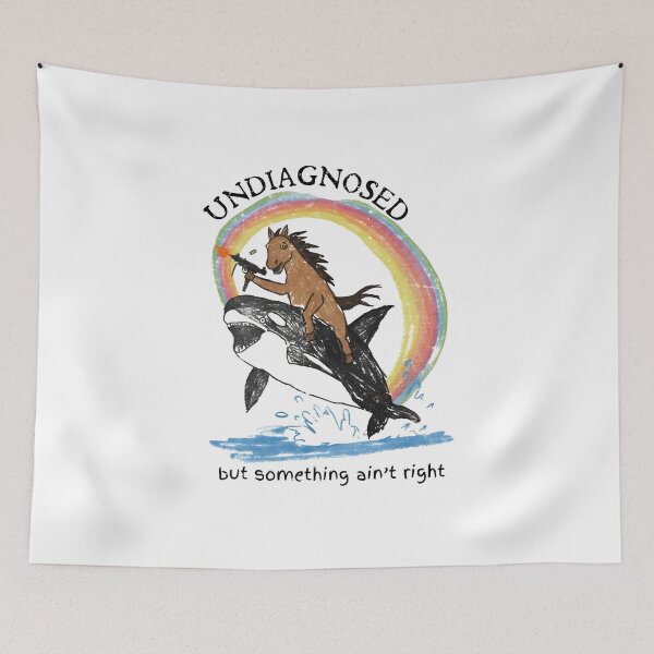 Item preview, Undiagnosed But Something Aint Right Funny Horse Rainbow Design designed and sold by cogiaovuong.