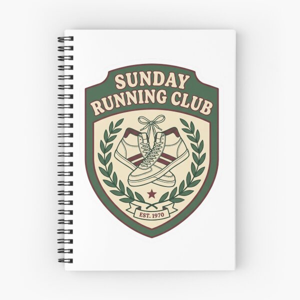 Item preview, Sunday Running Club Vintage Sports Badge Sticker, Retro Athletic Decal designed and sold by KreatoLab.