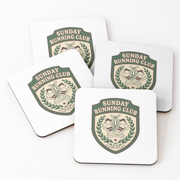 Item preview, Sunday Running Club Vintage Sports Badge Sticker, Retro Athletic Decal designed and sold by KreatoLab.