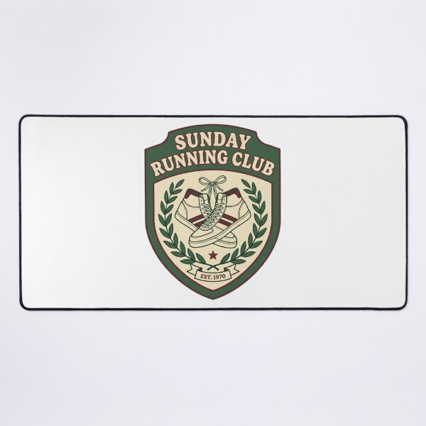 Item preview, Sunday Running Club Vintage Sports Badge Sticker, Retro Athletic Decal designed and sold by KreatoLab.