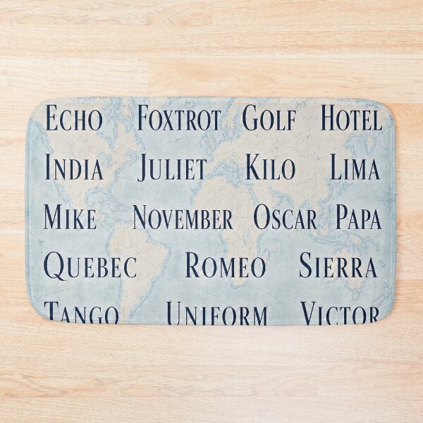 Item preview, NATO phonetic alphabet on a world map designed and sold by LuluLeb.