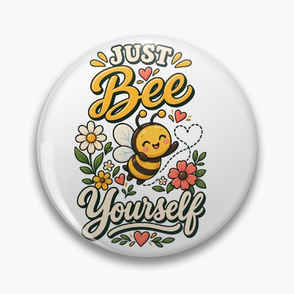 Item preview, Just Bee Yourself – Cute Motivational Bee Pun designed and sold by 50Pxels.