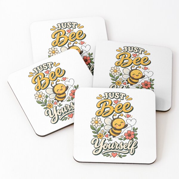 Item preview, Just Bee Yourself – Cute Motivational Bee Pun designed and sold by 50Pxels.