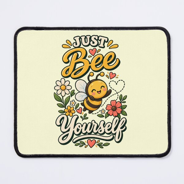 Item preview, Just Bee Yourself – Cute Motivational Bee Pun designed and sold by 50Pxels.