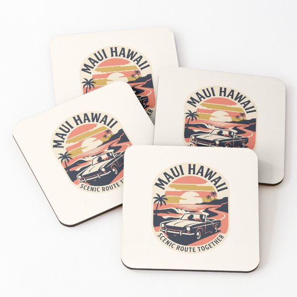 Item preview, Maui Hawaii - Scenic Highway Retro Travel Badge designed and sold by SplashTastic.