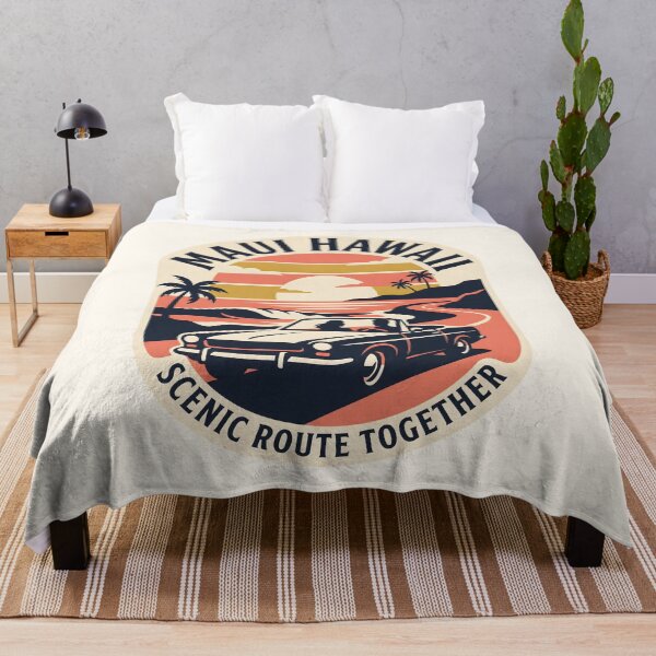 Item preview, Maui Hawaii - Scenic Highway Retro Travel Badge designed and sold by SplashTastic.