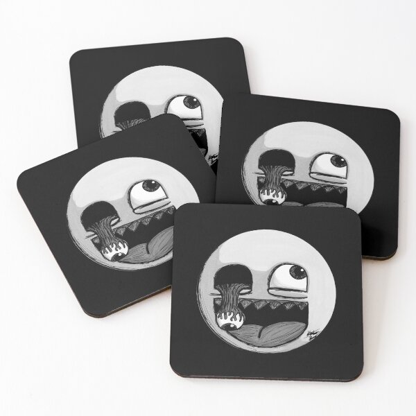 Item preview, Monochrome Ink Awesome Face Scar-E-Moji - Black and White Horror Art designed and sold by Grimmlar.