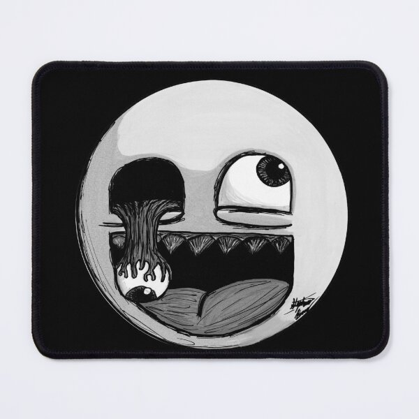 Item preview, Monochrome Ink Awesome Face Scar-E-Moji - Black and White Horror Art designed and sold by Grimmlar.
