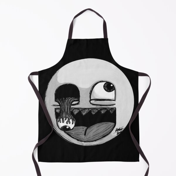 Item preview, Monochrome Ink Awesome Face Scar-E-Moji - Black and White Horror Art designed and sold by Grimmlar.