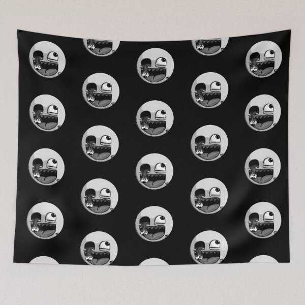Item preview, Monochrome Ink Awesome Face Scar-E-Moji - Black and White Horror Art designed and sold by Grimmlar.