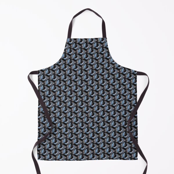 Item preview, Retro Circle Swirl in Black and Blue designed and sold by Artistestella.